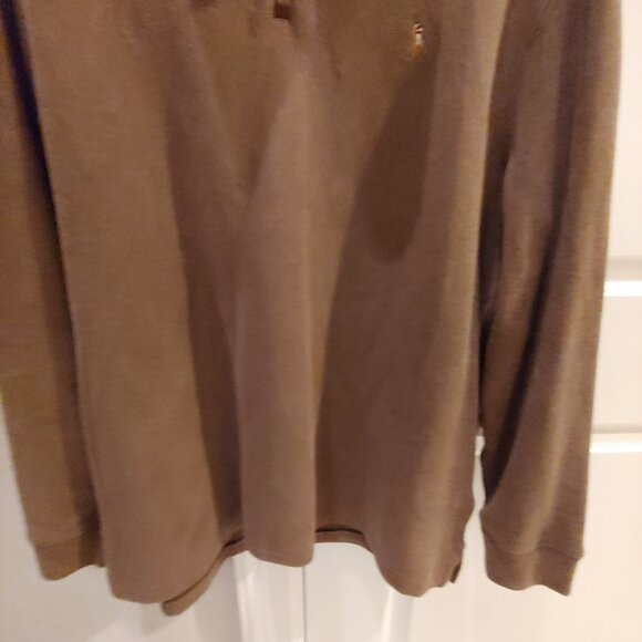 Ralph Lauren Polo Mens Brown Pullover Quarter Zip Mock Collar XXL TTG - Picture 3 of 6
